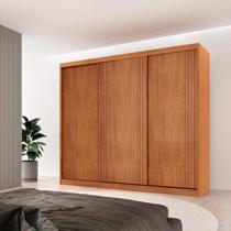 Guarda Roupa Casal Chile 100% MDF 3 Portas de Correr Marrom/Marromle Guarda Roupa Casal Chile 100% MDF 3 Portas de Correr Marrom/Marromle