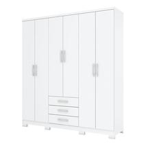 Guarda Roupa Casal City 6 Portas Branco - Henn