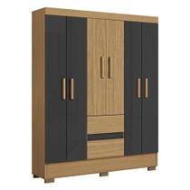 Guarda Roupa Casal Coimbra 2005138 Atacama Grafite - Aramóveis