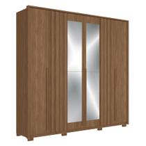 Guarda Roupa Casal Coimbra 6 Portas com Espelho e Pés - Santos Andirá