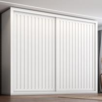 Guarda Roupa Casal Coliseu 2 Portas de Correr 6 Gavetas Branco/Absoluto