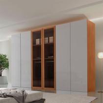 Guarda Roupa Casal Coliseu Gold Mdf Moderna Mobília Naturalle-off White Sem Pés Guarda Roupa Casal Coliseu Gold Mdf Moderna Mobília Naturalle-off White Sem Pés
