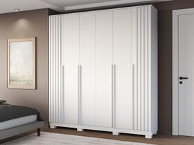 Guarda Roupa casal com 06 portas 2 portas ripadas Jamile MDF Acp Móveis Guarda Roupa casal com 06 portas 2 portas ripadas Jamile MDF Acp Móveis