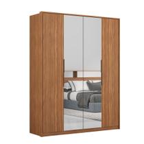 Guarda-Roupa Casal com 2 Espelhos Attore 4 PT 3 GV Amêndola