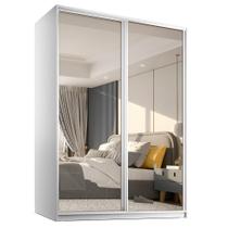 Guarda-Roupa Casal com 2 Espelhos Belluno 2 PT 3 GV Branco