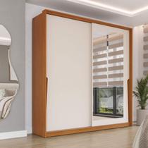 Guarda Roupa Casal com 2 Portas de Correr 2 Gavetas e Espelho 240849 Linha Porto Politorno Móveis