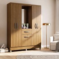 Guarda Roupa Casal com 5 Portas 1 Gaveta Atlas Poquema