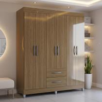 Guarda Roupa Casal com 6 Portas e 2 Gavetas Atenas Poquema