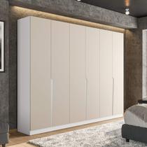 Guarda Roupa Casal com 6 Portas e 4 Gavetas 240825 Linha Porto Politorno Móveis