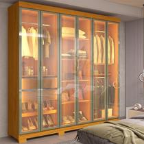 Guarda-Roupa Casal com 6 Portas Reflecta com Pés 100% MDF Império Marrom/Marrome