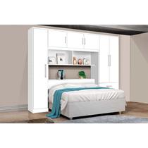 Guarda-Roupa Casal com Cabeceira 6 Portas 3 Gavetas Top Cancun Yescasa Branco Guarda-Roupa Casal com Cabeceira 6 Portas 3 Gavetas Top Cancun Yescasa Branco