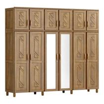 Guarda-Roupa Casal com Espelho 12 Portas 3 Gavetas Grécia