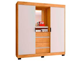 Guarda-roupa Casal com Espelho 2 Portas de Correr 4 Gavetas Araplac Sintra CAP24024 Guarda-roupa Casal com Espelho 2 Portas de Correr 4 Gavetas Araplac Sintra CAP24024
