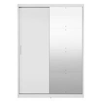 Guarda-roupa Casal com Espelho 2 Portas de Correr e 4 Gavetas 100% MDF London