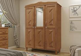 Guarda-Roupa Casal com Espelho 3 Portas 3 Gavetas Brasil