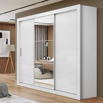 Guarda-Roupa Casal com Espelho 3 Portas 4 Gavetas 185,5cm Viena Yescasa