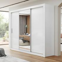 Guarda-Roupa Casal com Espelho 3 Portas 4 Gavetas 185,5cm Viena Yescasa Guarda-Roupa Casal com Espelho 3 Portas 4 Gavetas 185,5cm Viena Yescasa