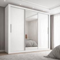 Guarda-Roupa Casal com Espelho 3 Portas 4 Gavetas 185,5cm Viena Yescasa Guarda-Roupa Casal com Espelho 3 Portas 4 Gavetas 185,5cm Viena Yescasa