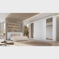 Guarda Roupa Casal Com Espelho 3 Portas 6 Gavetas - Vitoria-OffWhite - Móveis Europa Guarda Roupa Casal Com Espelho 3 Portas 6 Gavetas - Vitoria-OffWhite - Móveis Europa