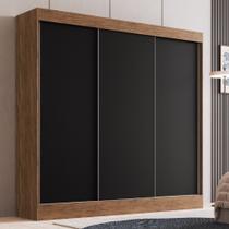 Guarda Roupa Casal com Espelho 3 Portas de Correr 100 MDF Michigan Doripel