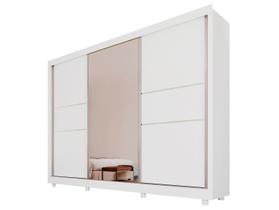 Guarda-roupa Casal com Espelho 3 Portas de Correr