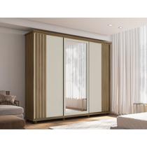 Guarda Roupa Casal com Espelho 3 Portas de Correr 4 Gavetas Espanha Guarda Roupa Casal com Espelho 3 Portas de Correr 4 Gavetas Espanha