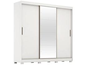 Guarda-roupa Casal com Espelho 3 Portas de Correr 6 Gavetas Demóbile Londres