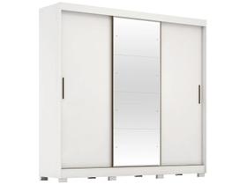 Guarda-roupa Casal com Espelho 3 Portas de Correr 6 Gavetas Demóbile Londres