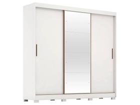 Guarda-roupa Casal com Espelho 3 Portas de Correr 6 Gavetas Demóbile Londres