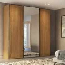 Guarda Roupa Casal com Espelho 3 Portas de Correr em MDF Style Belmax Guarda Roupa Casal com Espelho 3 Portas de Correr em MDF Style Belmax