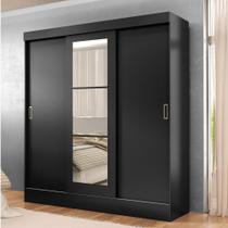 Guarda Roupa Casal com Espelho 3 Portas de Correr San Marino Maxel Móveis