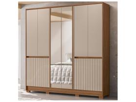 Guarda-roupa Casal com Espelho 4 Gavetas 10 Portas Moval Móveis Crystal Alasca Guarda-roupa Casal com Espelho 4 Gavetas 10 Portas Moval Móveis Crystal Alasca