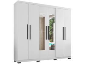 Guarda-roupa Casal com Espelho 4 Gavetas 6 Portas Araplac Braga