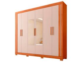 Guarda-roupa Casal com Espelho 4 Gavetas 6 Portas Caemmun Éden