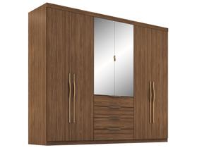 Guarda-roupa Casal com Espelho 4 Gavetas 6 Portas Demobile Giardino Guarda-roupa Casal com Espelho 4 Gavetas 6 Portas Demobile Giardino