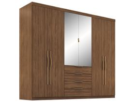 Guarda-roupa Casal com Espelho 4 Gavetas 6 Portas Demobile Giardino