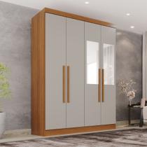 Guarda-roupa Casal com Espelho 4 Portas 2 Gavetas França
