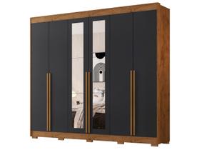 Guarda-roupa Casal com Espelho 6 Gavetas 6 Portas Araplac Biancca