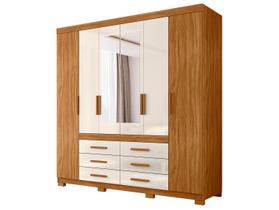 Guarda-roupa Casal com Espelho 6 Gavetas 6 Portas Moval França