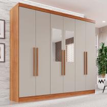 Guarda-roupa Casal com Espelho 6 Portas 2 Gavetas França