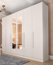 Guarda Roupa Casal com Espelho 6 Portas 4 Gavetas 239cm Veneto Yescasa