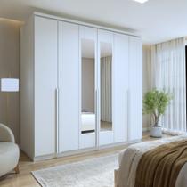 Guarda-Roupa Casal com Espelho 6 Portas 4 Gavetas Alonzo 100% MDF