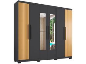 Guarda-roupa Casal com Espelho 6 Portas 4 Gavetas Araplac Braga Guarda-roupa Casal com Espelho 6 Portas 4 Gavetas Araplac Braga