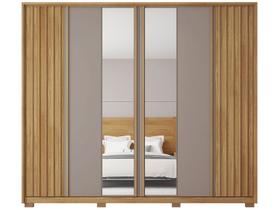 Guarda-roupa Casal com Espelho 6 Portas 4 Gavetas Caemmun Apollo