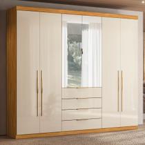 Guarda Roupa Casal com Espelho 6 Portas 4 Gavetas Giardino Demóbile Guarda Roupa Casal com Espelho 6 Portas 4 Gavetas Giardino Demóbile
