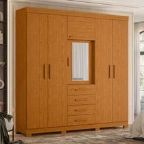 Guarda Roupa Casal com Espelho 6 Portas 4 Gavetas Virtus