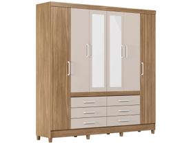 Guarda-roupa Casal com Espelho 6 Portas 6 Gavetas Demobile Paris II Guarda-roupa Casal com Espelho 6 Portas 6 Gavetas Demobile Paris II