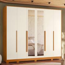 Guarda-roupa Casal com Espelho 6 Portas 6 Gavetas Fascínio