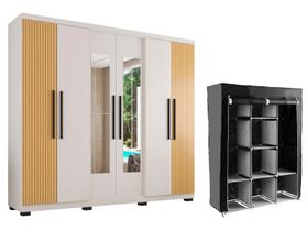 Guarda-roupa Casal com Espelho 6 Portas Araplac