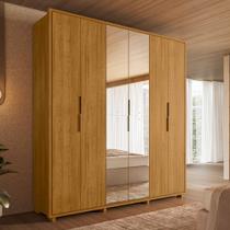 Guarda Roupa Casal com Espelho 6 Portas e Pés Em MDF Matisse Madetec Guarda Roupa Casal com Espelho 6 Portas e Pés Em MDF Matisse Madetec